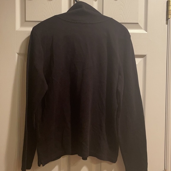 Lauren Ralph Lauren Black w gold button top large - Picture 4 of 5